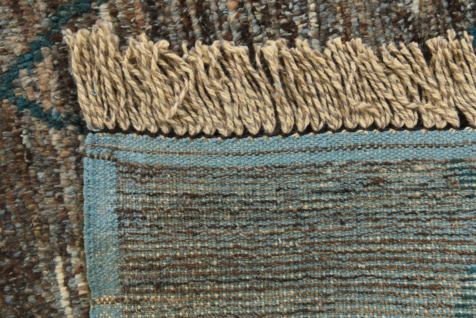6' 1 x 9' 3 Hand Knotted Moroccan Wool Rug