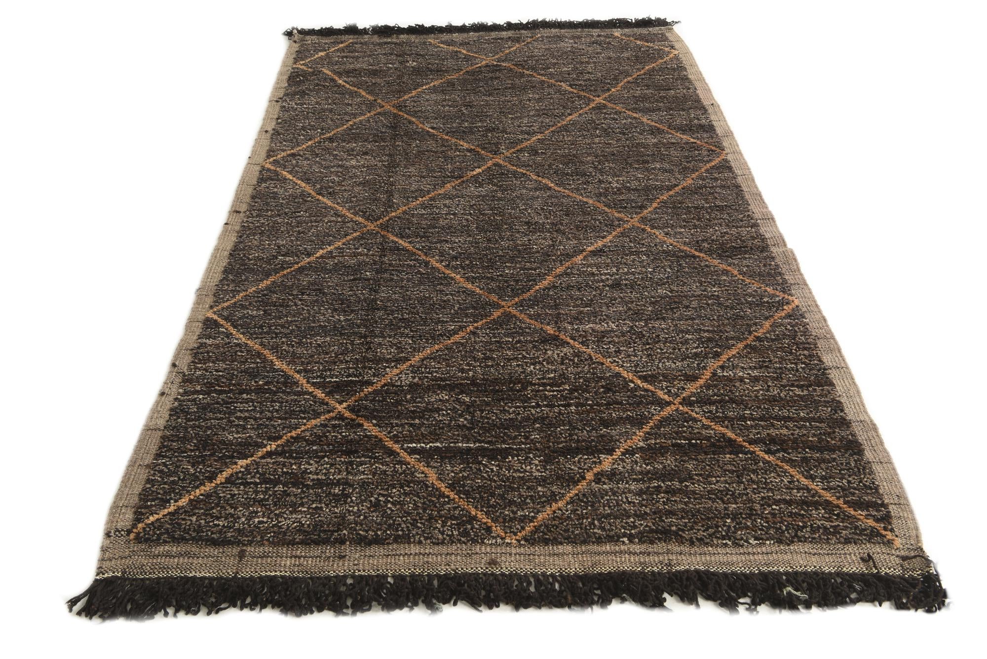 5' 2 x 8' 9 Hand Knotted Moroccan Wool Rug