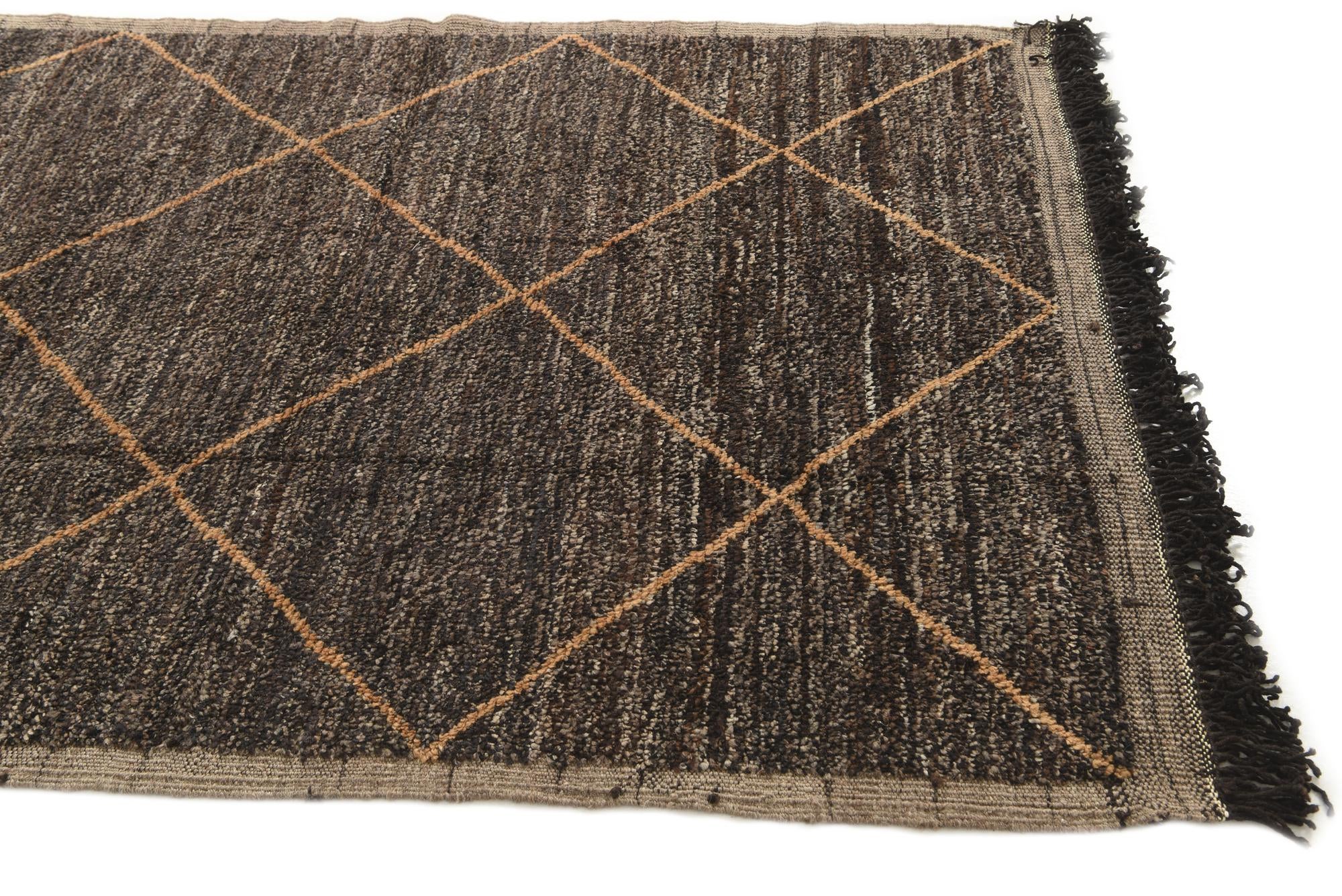 5' 2 x 8' 9 Hand Knotted Moroccan Wool Rug