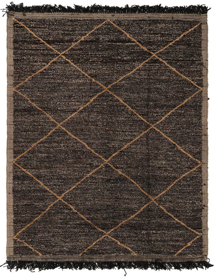 Detail image of 5' 2 x 8' 9 Hand Knotted Moroccan Wool Rug