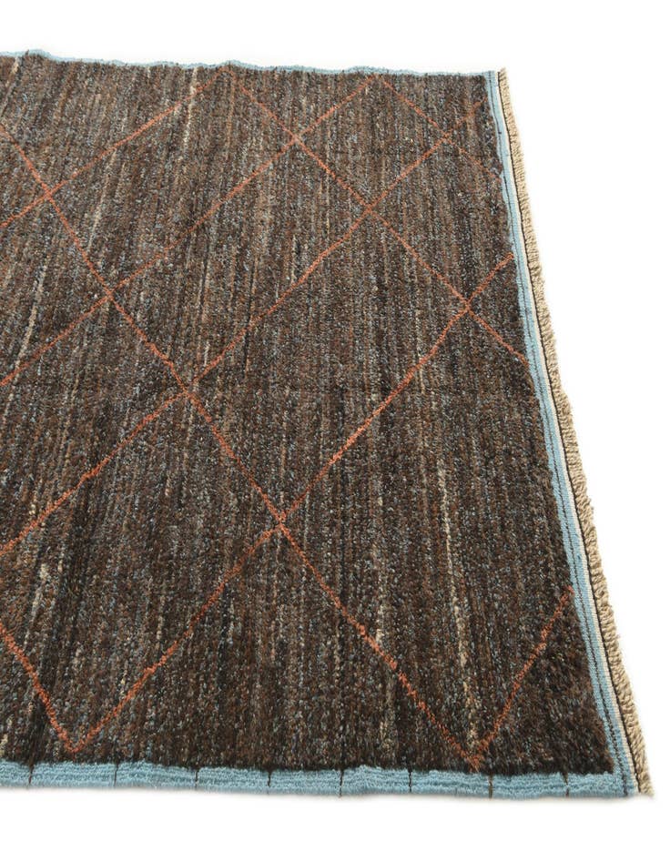 Detail image of 6' 1 x 9' 3  Hand Knotted Moroccan Wool Rug