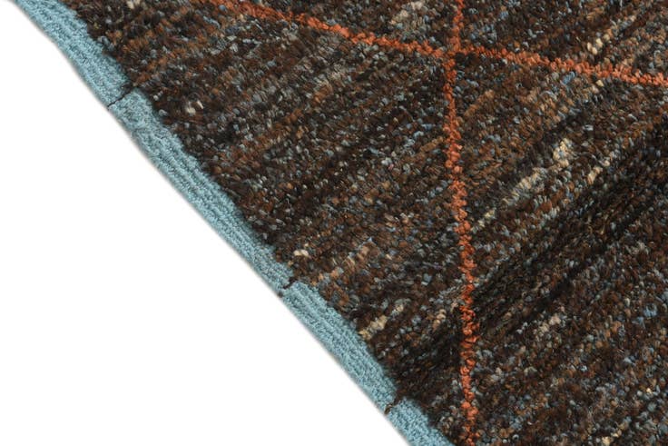 Detail image of 6' 1 x 9' 3 Hand Knotted Moroccan Wool Rug