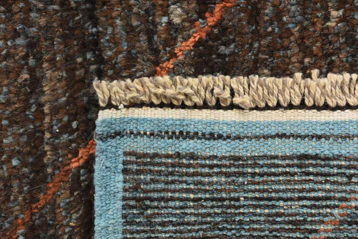 6' 1 x 9' 3 Hand Knotted Moroccan Wool Rug