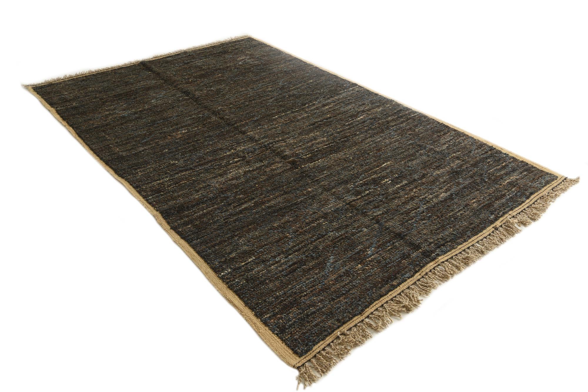 6' 4 x 9' 4 Hand Knotted Moroccan Wool Rug