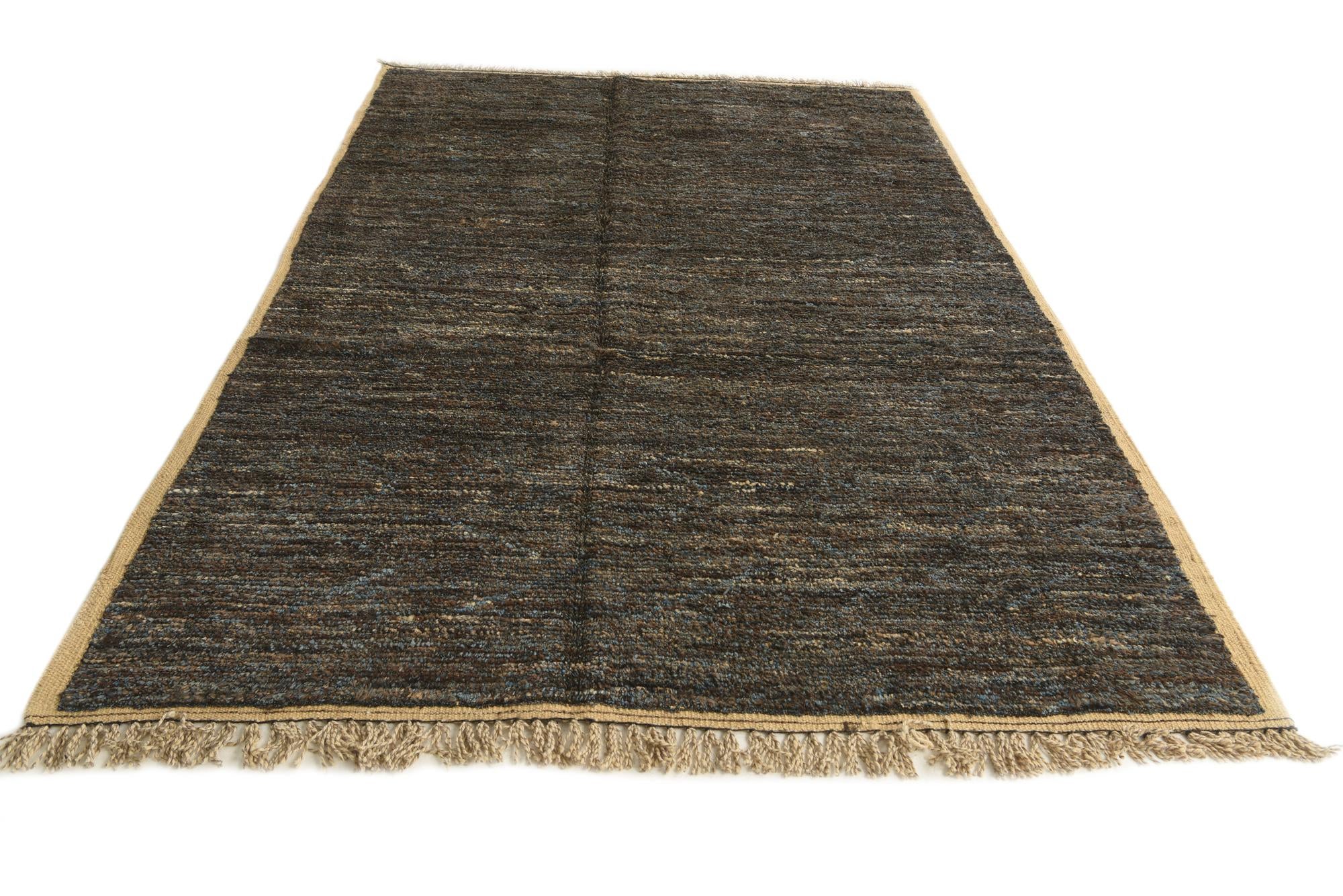 6' 4 x 9' 4 Hand Knotted Moroccan Wool Rug