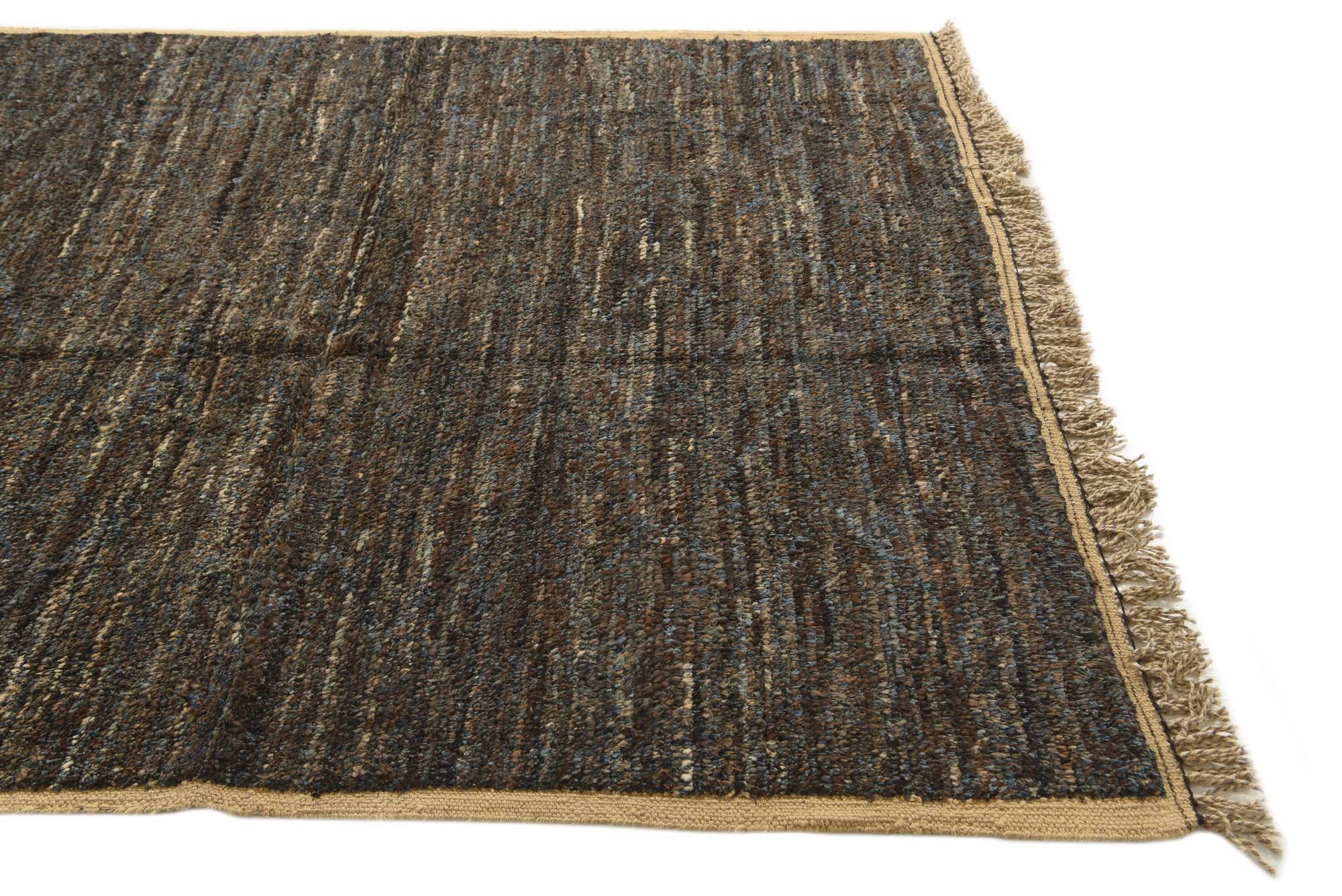 6' 4 x 9' 4 Hand Knotted Moroccan Wool Rug