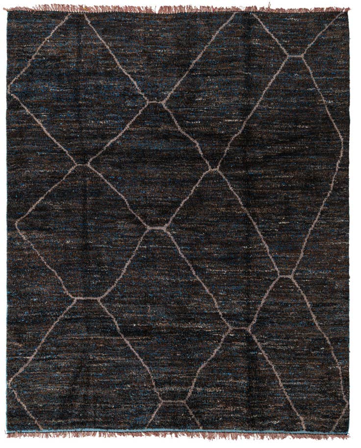 Detail image of 8' x 9' 8 Hand Knotted Moroccan Wool Rug