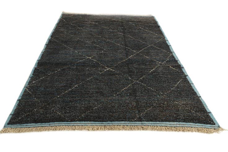 Detail image of 5' 10 x 8' 6 Hand Knotted Moroccan Wool Rug