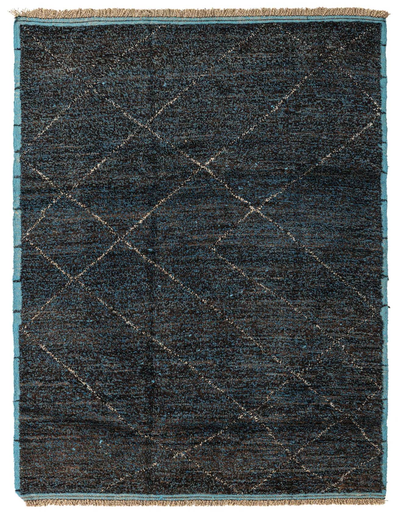 5' 10 x 8' 6 Hand Knotted Moroccan Wool Rug