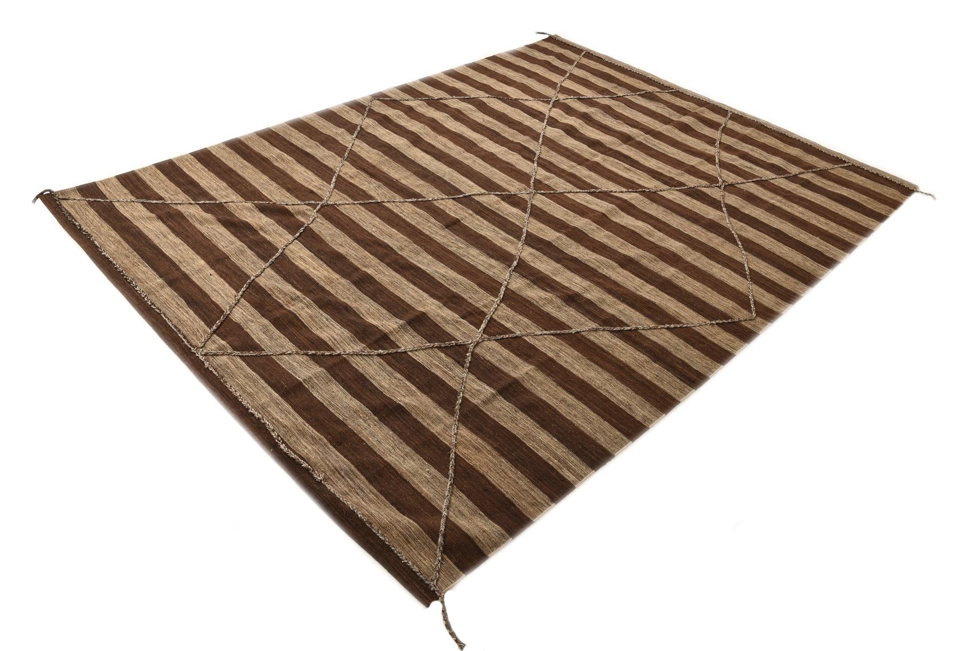 9' 7 x 12' 10 Hand Knotted Moroccan Wool Rug