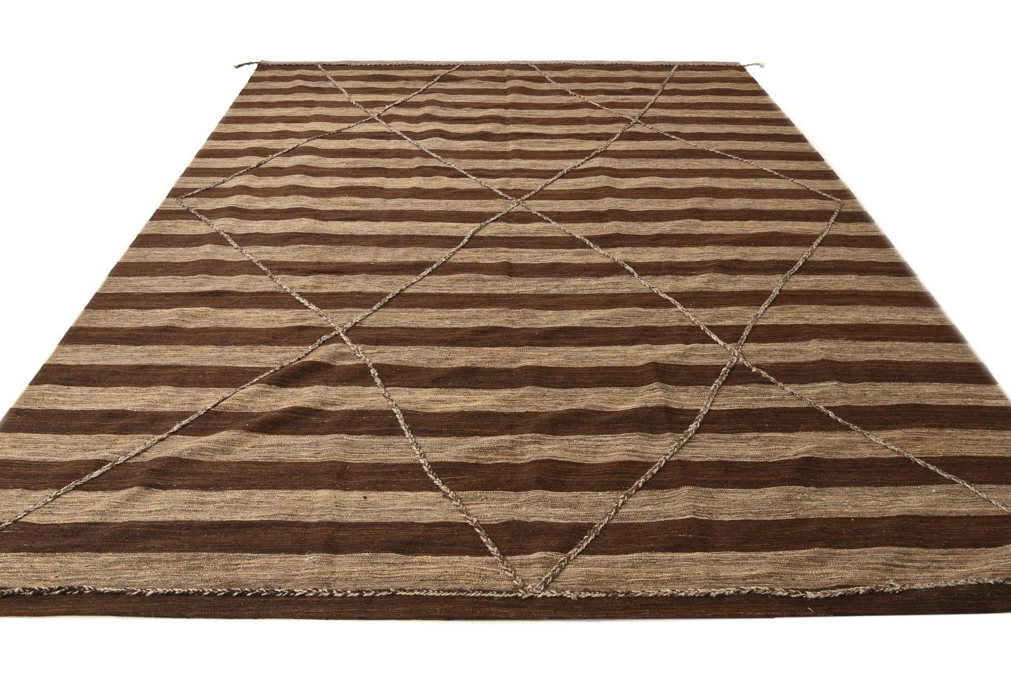 9' 7 x 12' 10 Hand Knotted Moroccan Wool Rug