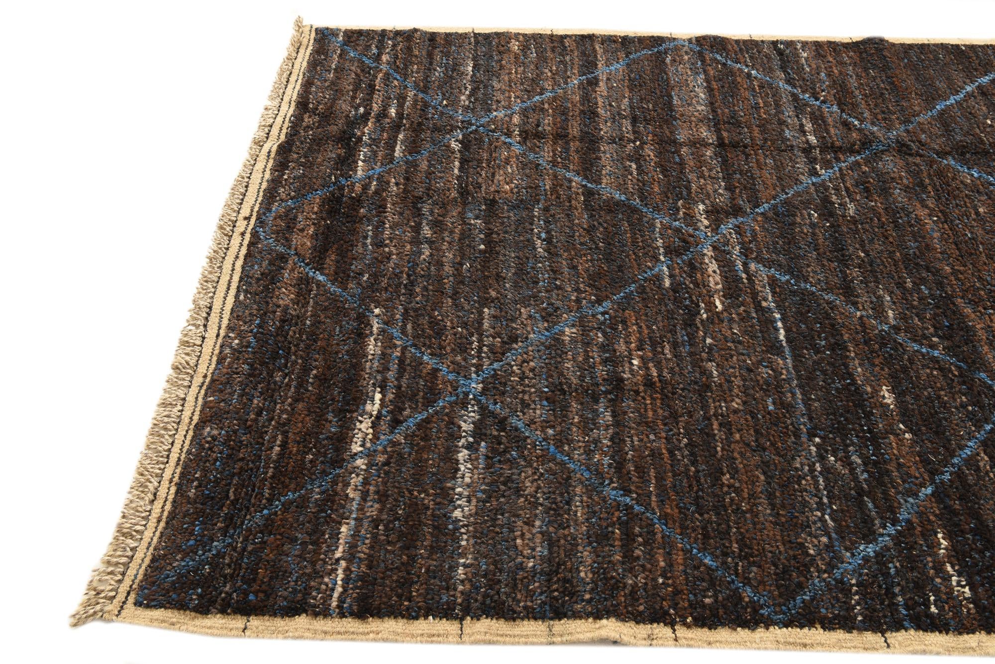 5' 4 x 8' 5 Hand Knotted Moroccan Wool Rug
