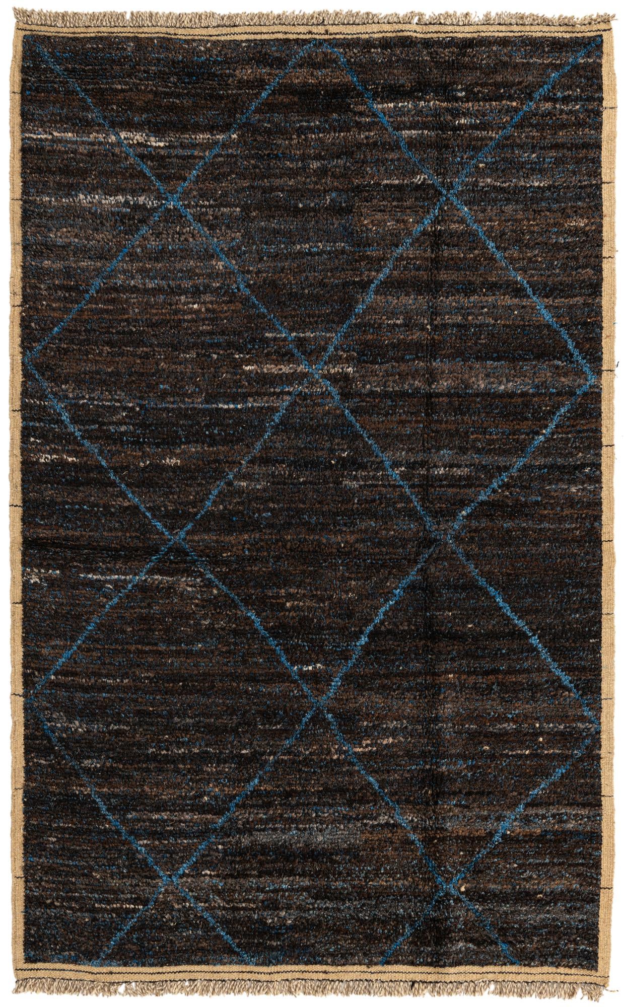 5' 4 x 8' 5 Hand Knotted Moroccan Wool Rug