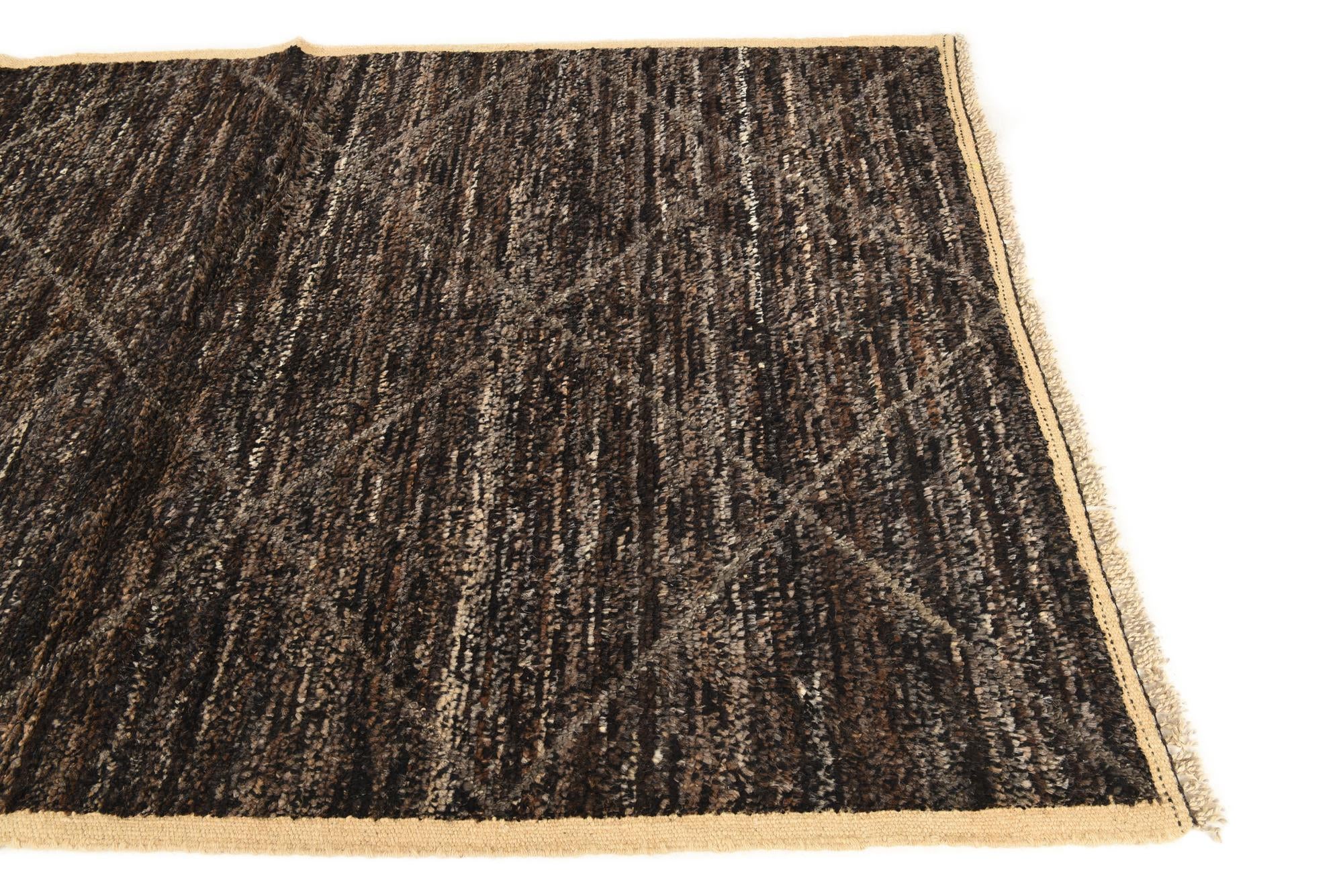 5' 3 x 8' 4 Hand Knotted Moroccan Wool Rug