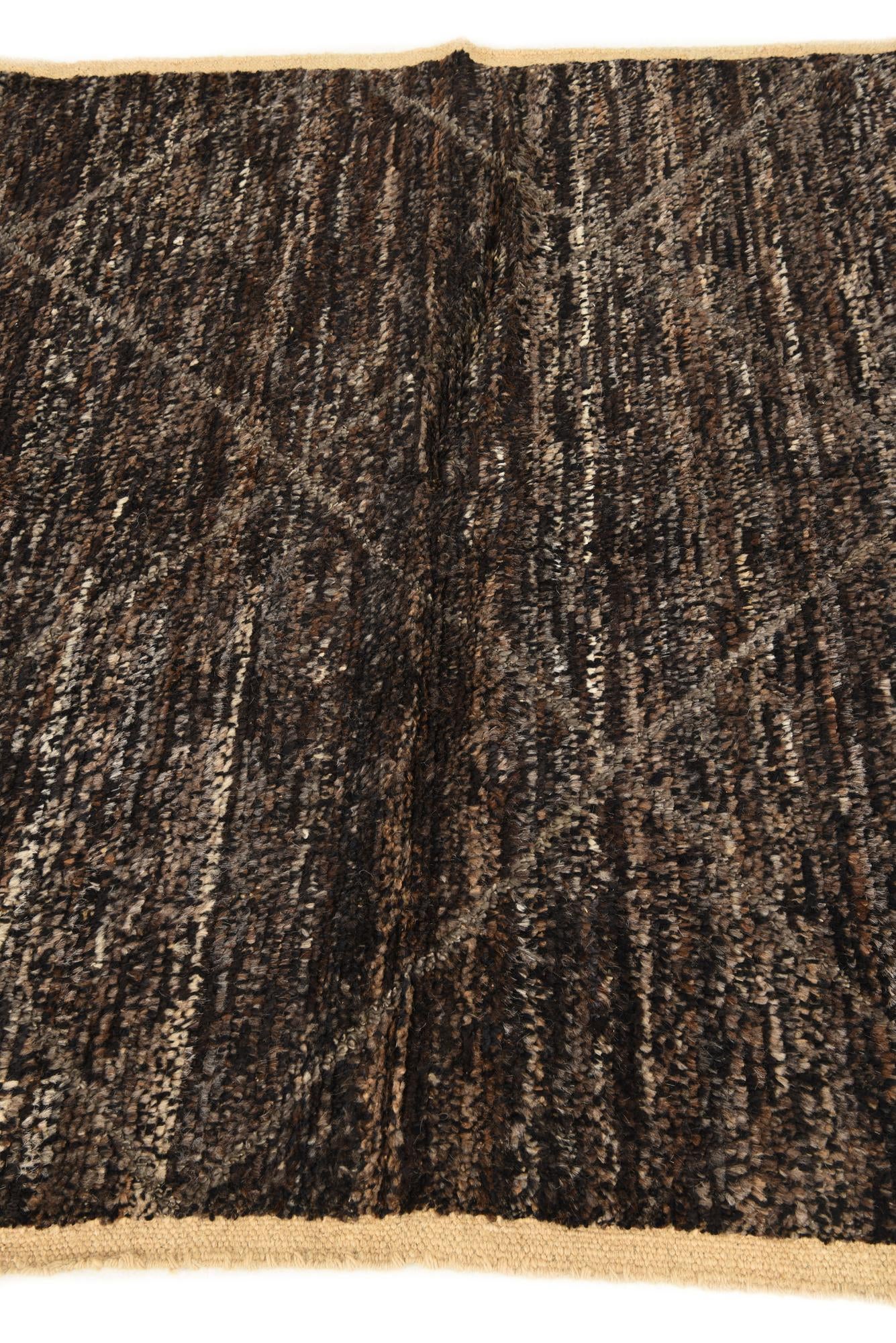5' 3 x 8' 4 Hand Knotted Moroccan Wool Rug