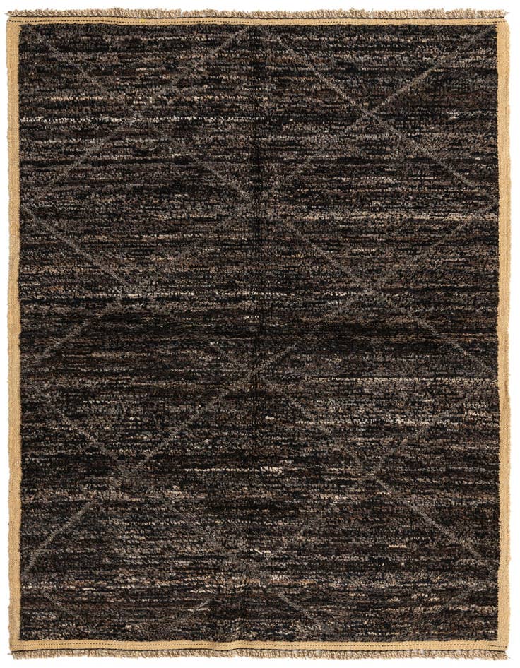 Detail image of 5' 3 x 8' 4 Hand Knotted Moroccan Wool Rug