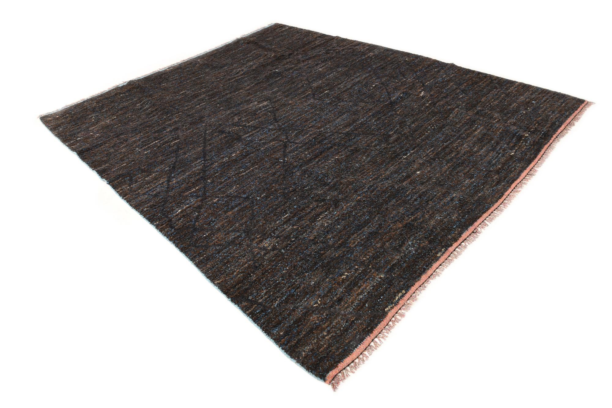 8' 4 x 10' Hand Knotted Moroccan Wool Rug