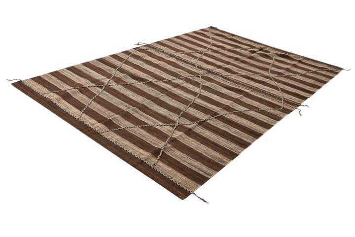 6' 5 x 9' 10 Hand Knotted Moroccan Wool Rug