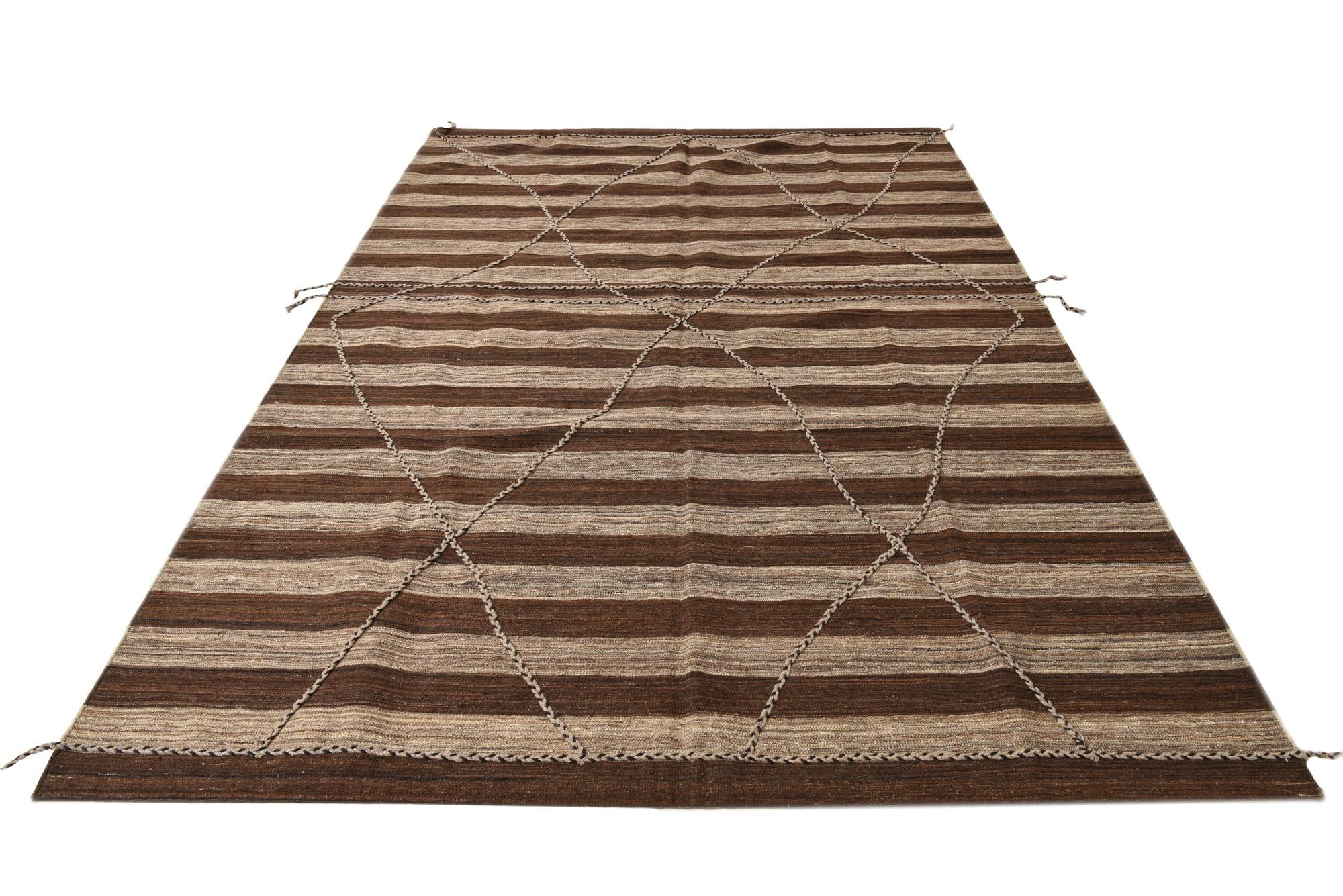 6' 5 x 9' 10 Hand Knotted Moroccan Wool Rug