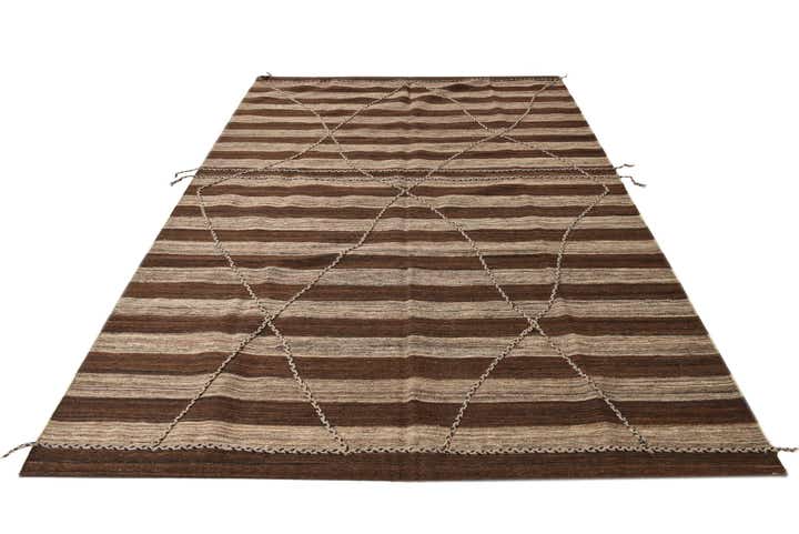 6' 5 x 9' 10 Hand Knotted Moroccan Wool Rug