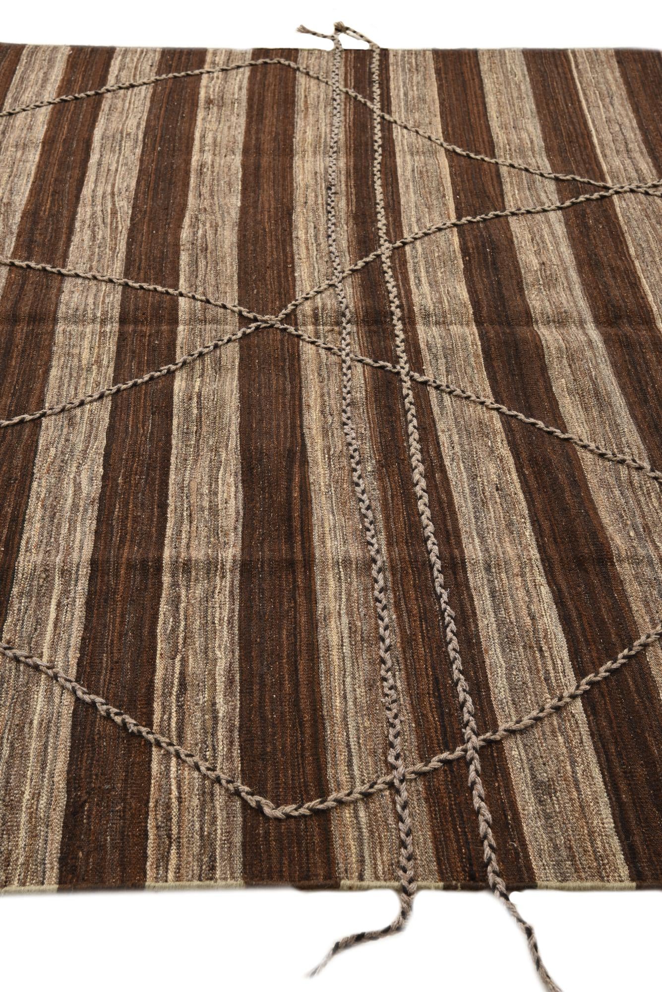 6' 5 x 9' 10 Hand Knotted Moroccan Wool Rug