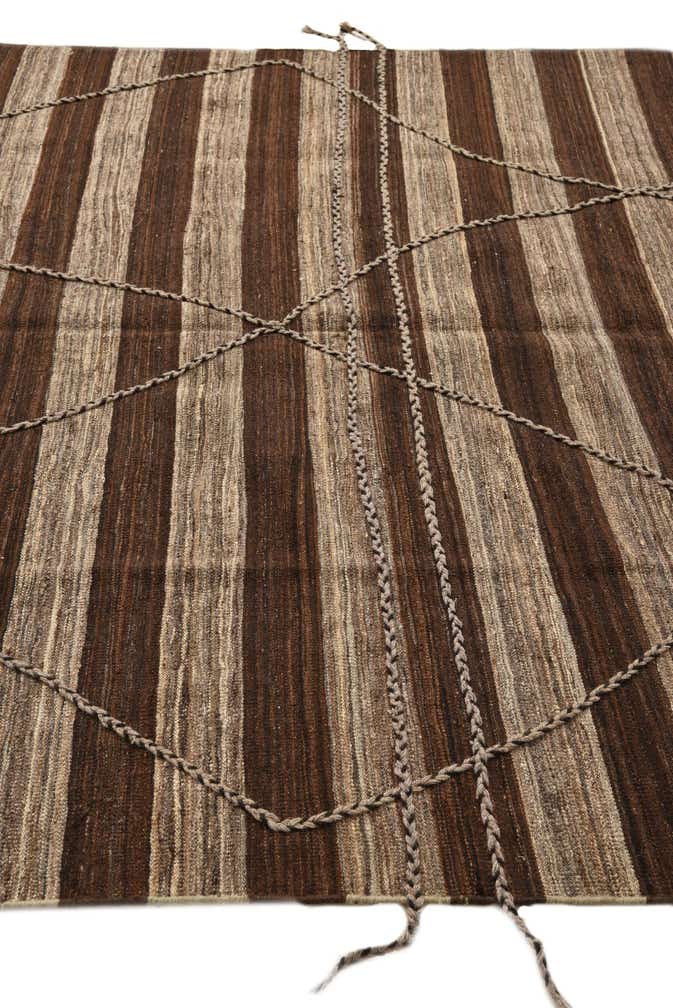 6' 5 x 9' 10 Hand Knotted Moroccan Wool Rug