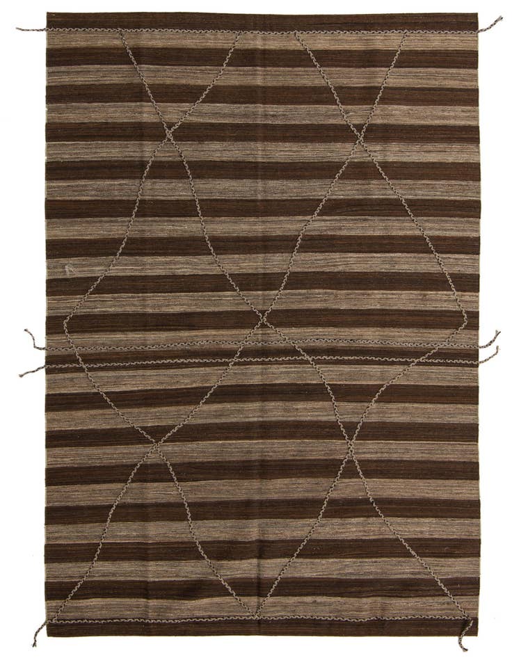 Detail image of 6' 5 x 9' 10 Hand Knotted Moroccan Wool Rug