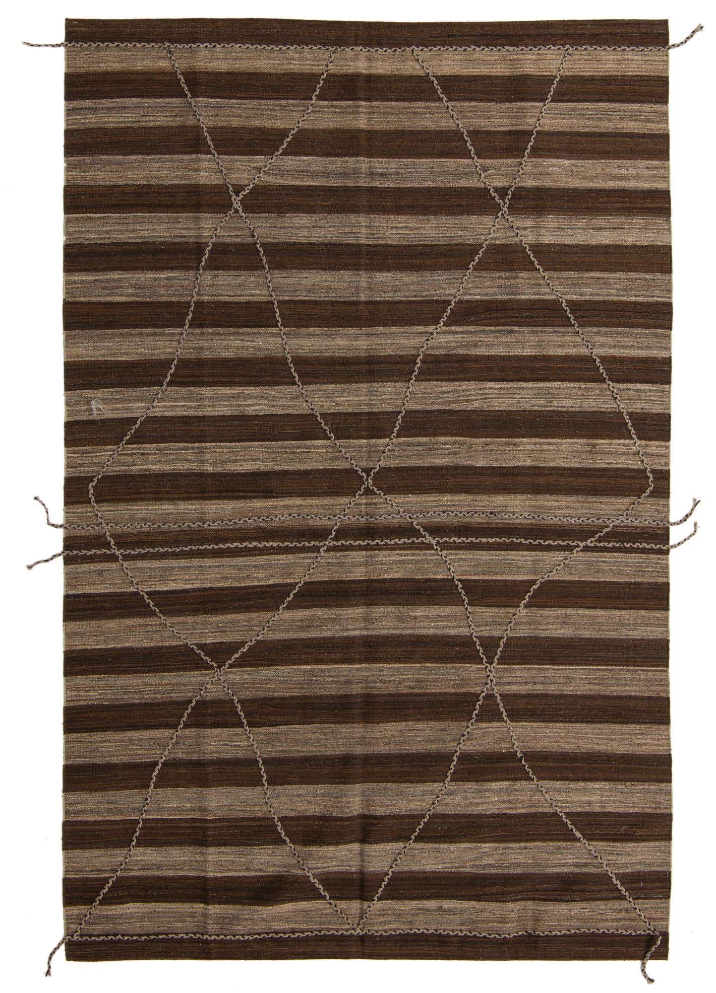 6' 5 x 9' 10 Hand Knotted Moroccan Wool Rug
