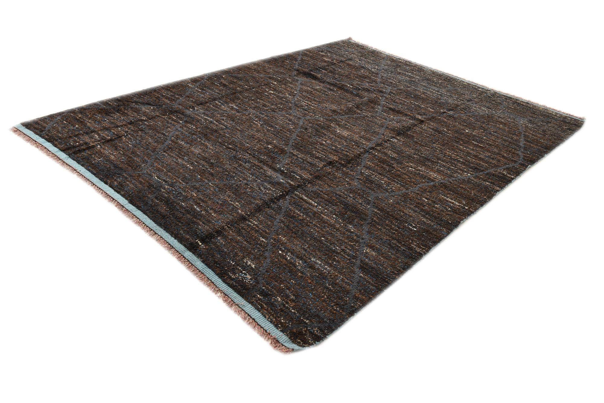 7' 7 x 10' 3 Hand Knotted Moroccan Wool Rug