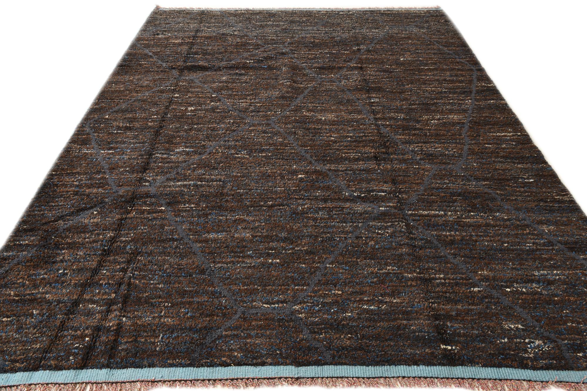 7' 7 x 10' 3 Hand Knotted Moroccan Wool Rug