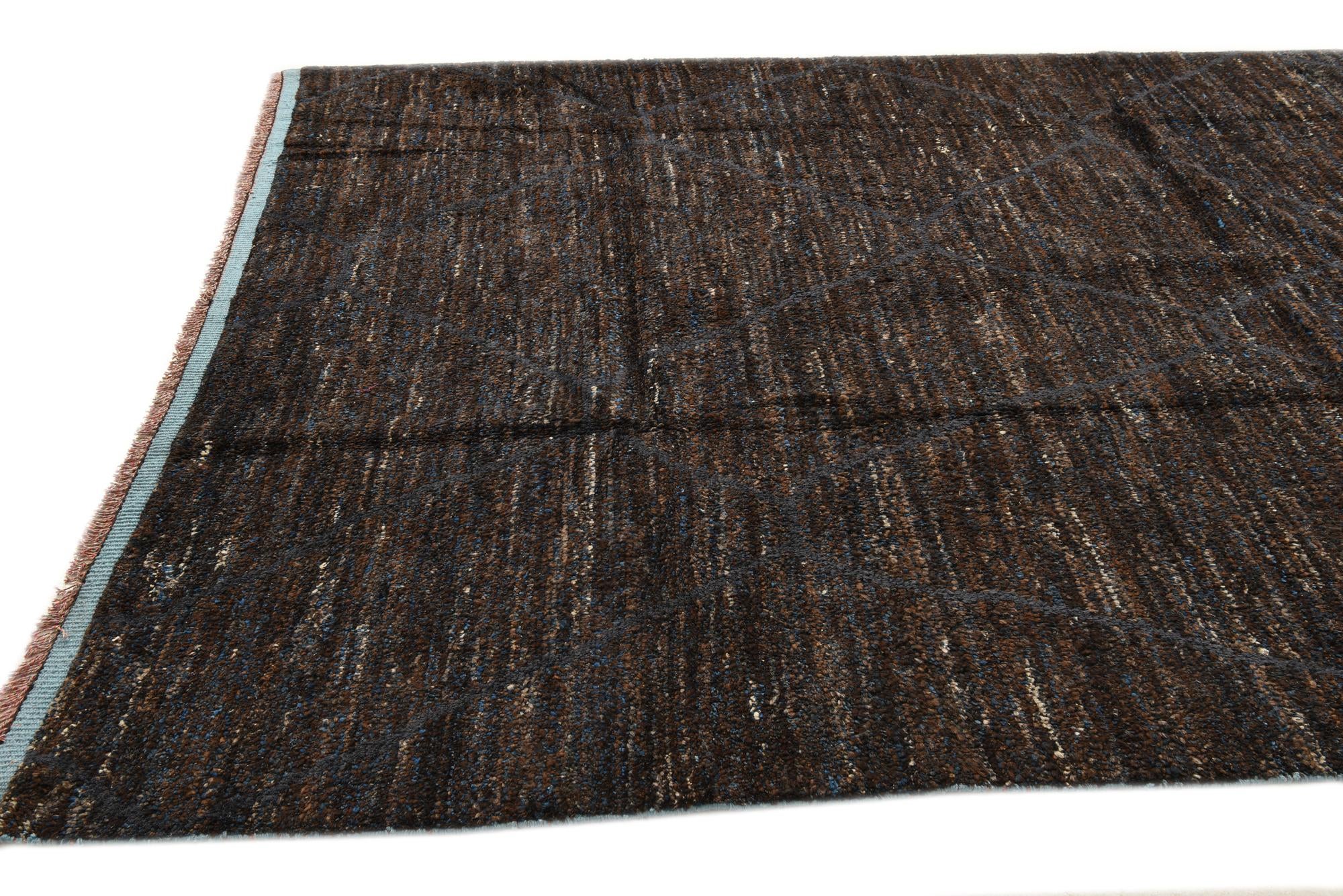 7' 7 x 10' 3 Hand Knotted Moroccan Wool Rug
