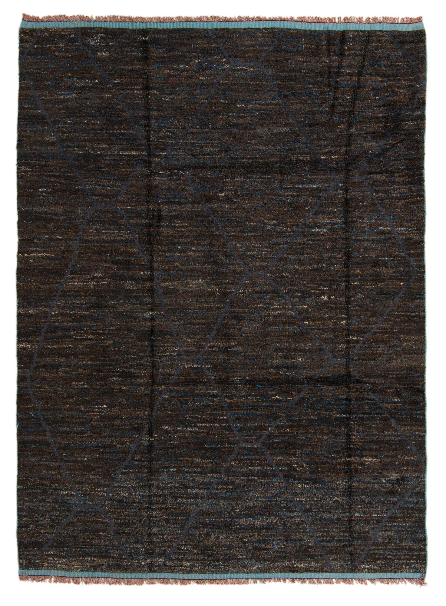 7' 7 x 10' 3 Hand Knotted Moroccan Wool Rug