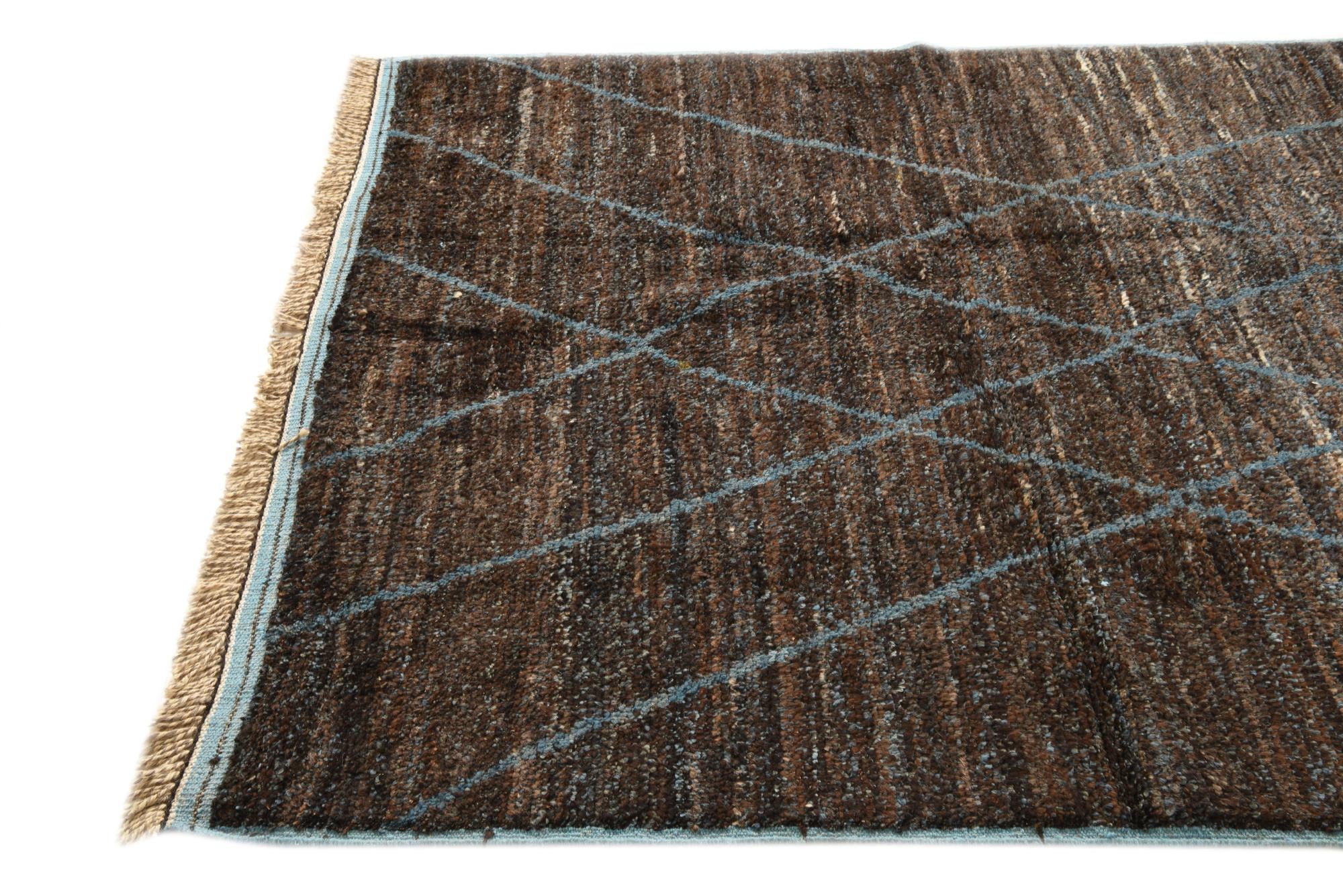 6' x 9' 1 Hand Knotted Moroccan Wool Rug