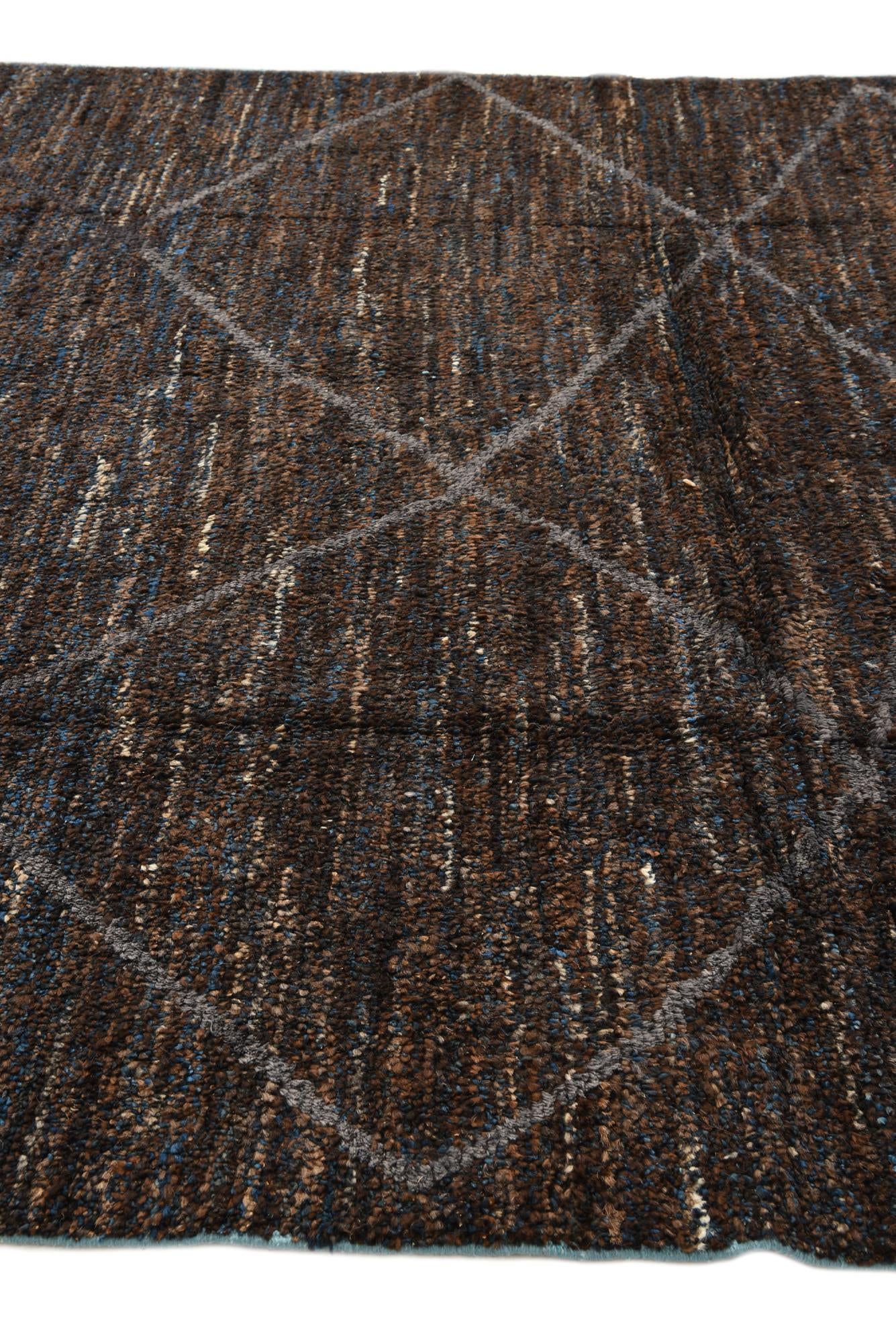 7' 9 x 9' 10 Hand Knotted Moroccan Wool Rug