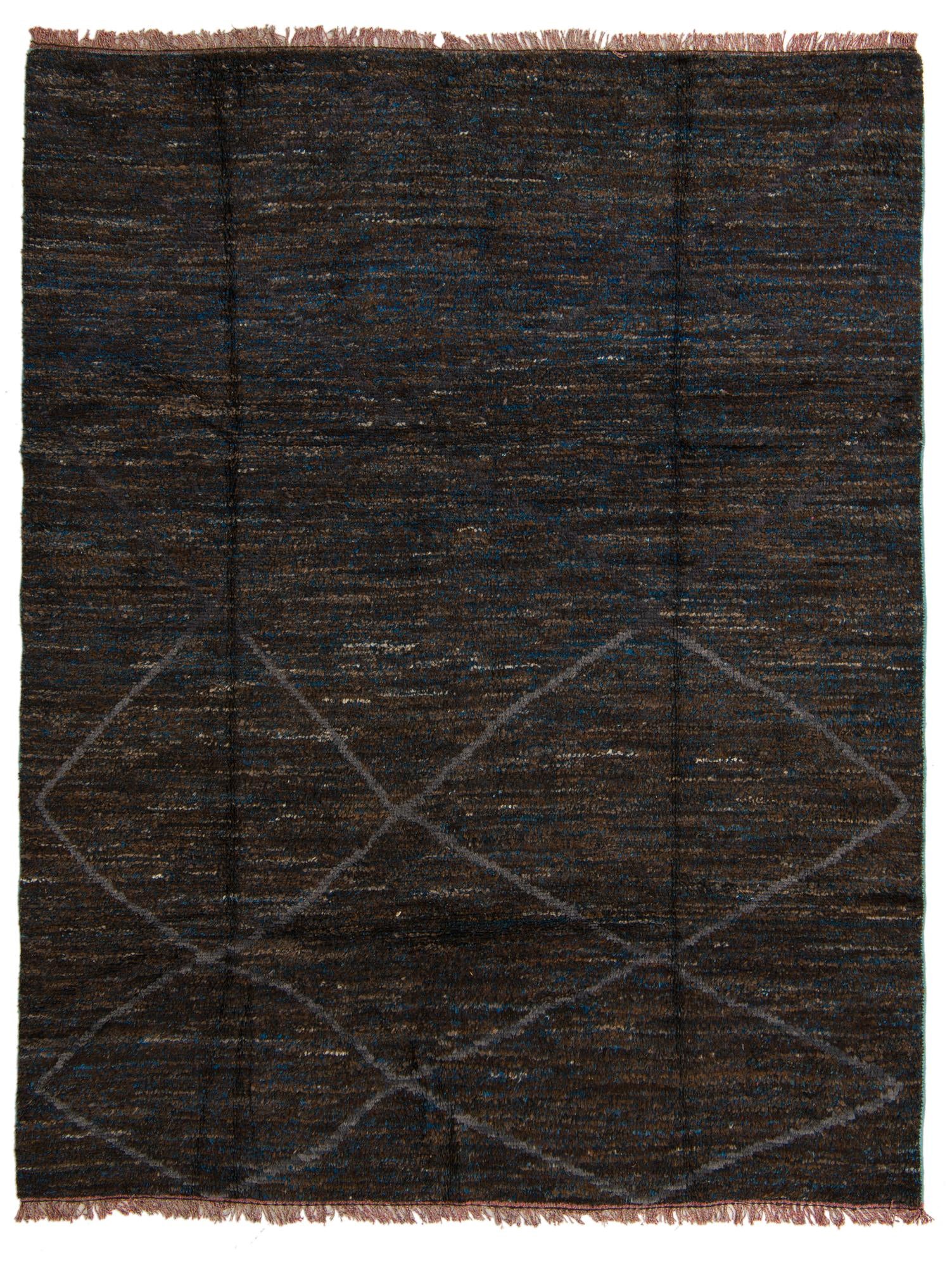 7' 9 x 9' 10 Hand Knotted Moroccan Wool Rug