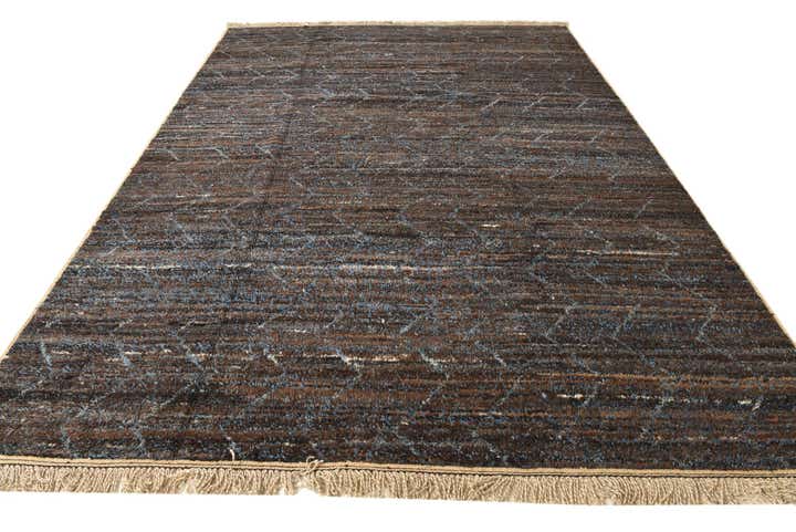 9' x 12' 7 Hand Knotted Moroccan Wool Rug