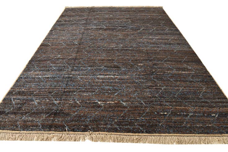 Detail image of 9' x 12' 7 Hand Knotted Moroccan Wool Rug