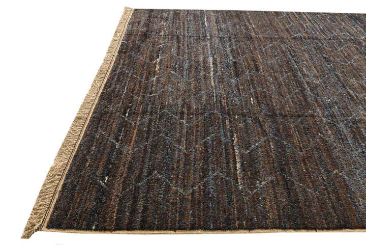 9' x 12' 7 Hand Knotted Moroccan Wool Rug