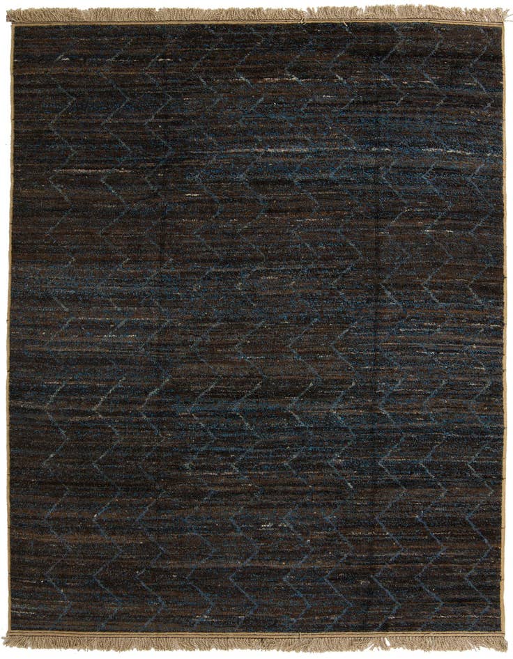 Detail image of 9' x 12' 7 Hand Knotted Moroccan Wool Rug