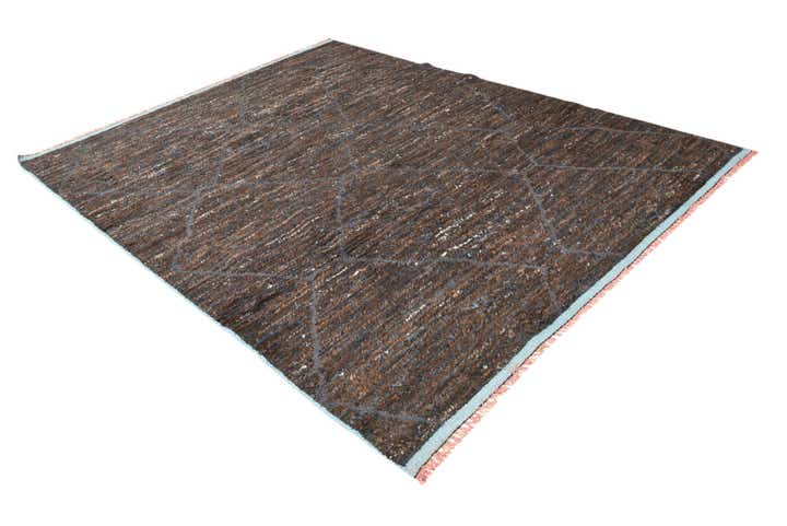8' 1 x 10' 5 Hand Knotted Moroccan Wool Rug
