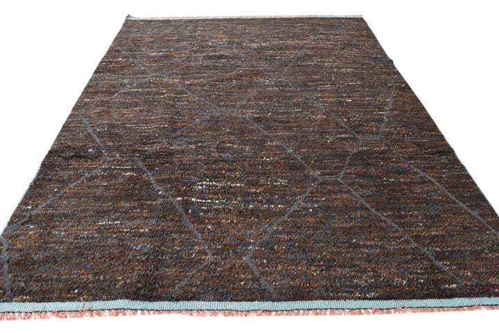 8' 1 x 10' 5 Hand Knotted Moroccan Wool Rug