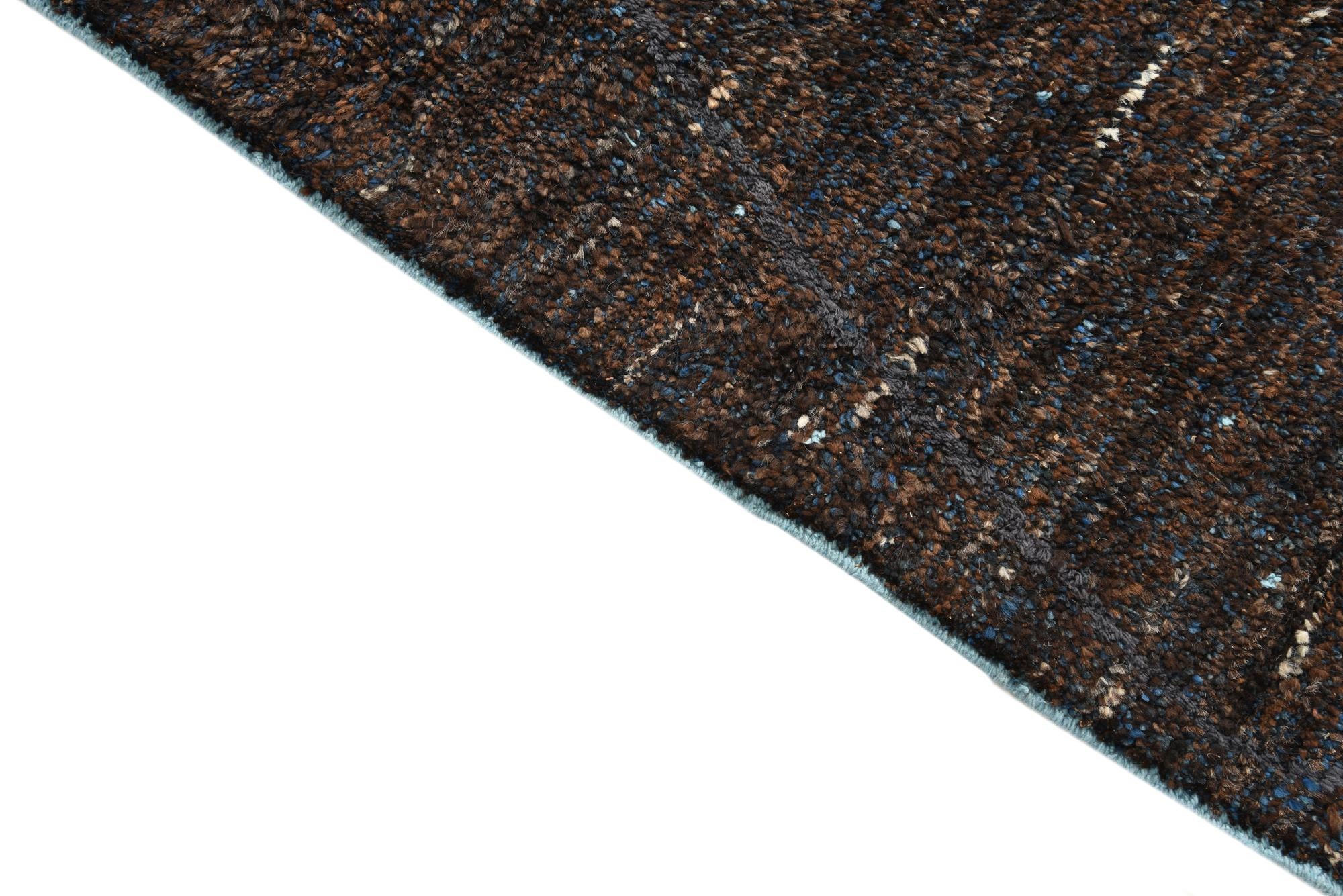8' 1 x 10' 5 Hand Knotted Moroccan Wool Rug