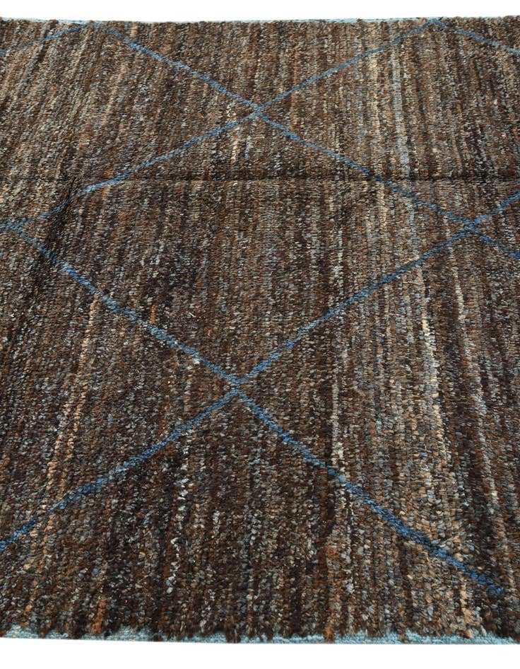Detail image of 6' 3 x 9' 6  Hand Knotted Moroccan Wool Rug