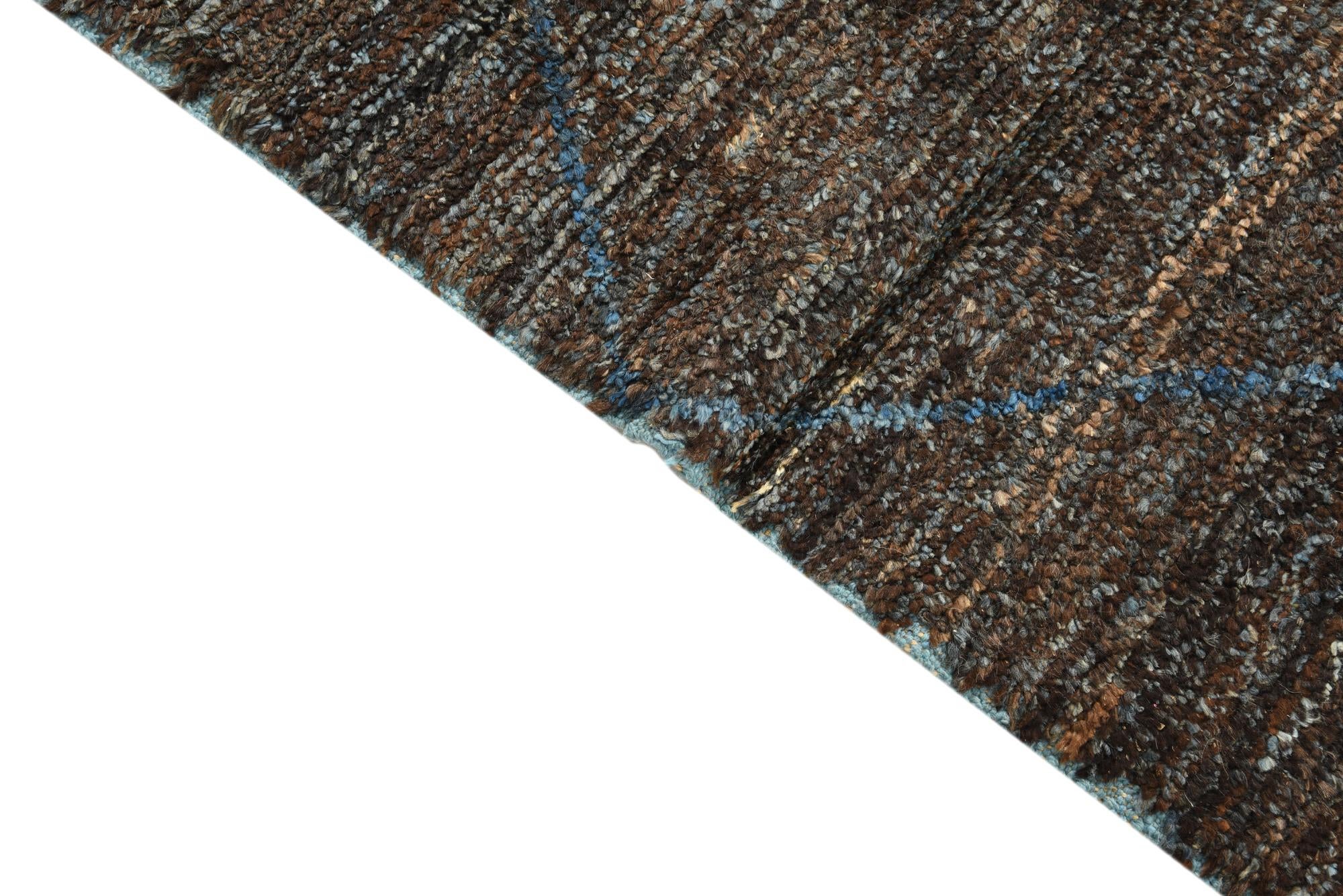 6' 3 x 9' 6 Hand Knotted Moroccan Wool Rug