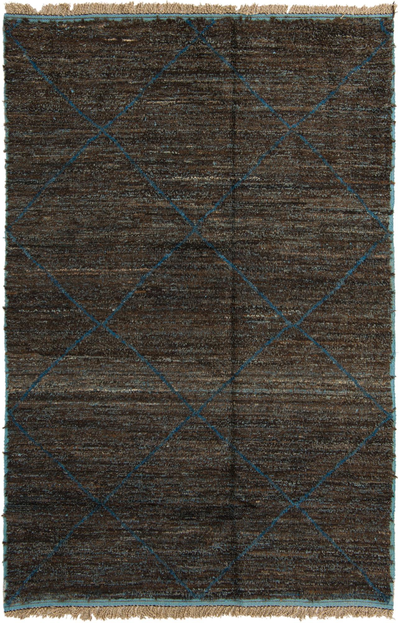 6' 3 x 9' 6 Hand Knotted Moroccan Wool Rug