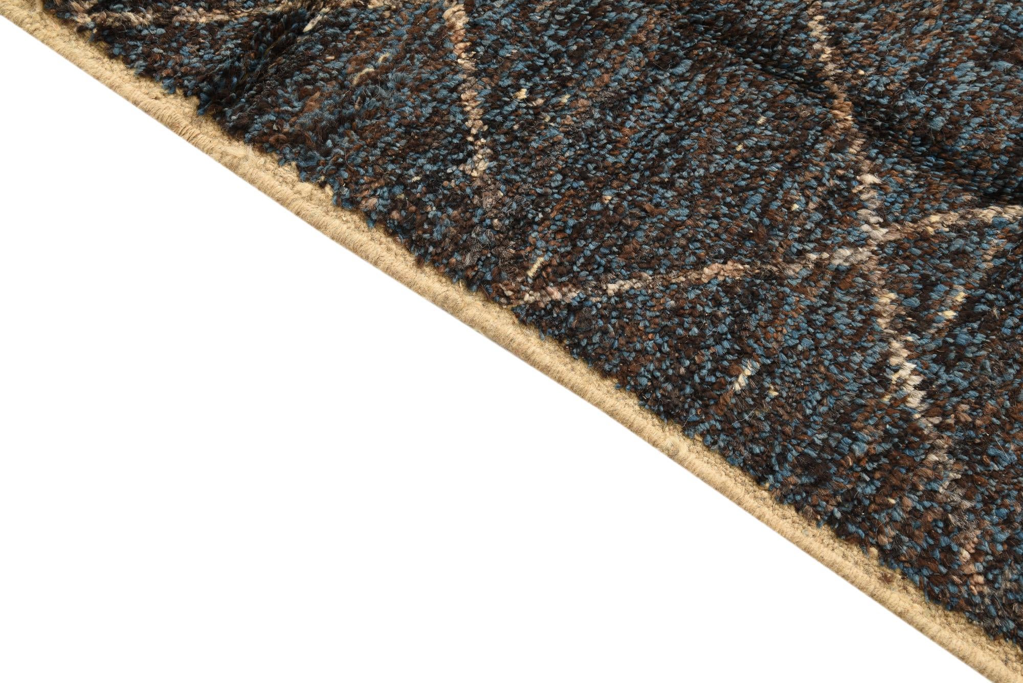 6' 1 x 9' 6 Hand Knotted Moroccan Wool Rug
