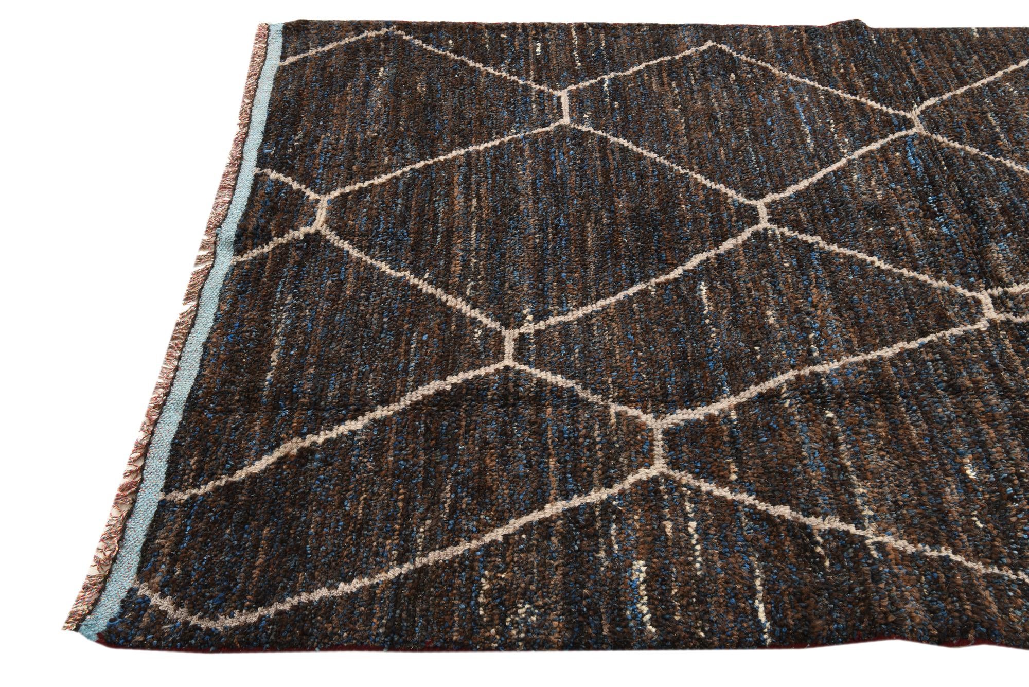 5' 2 x 7' 3 Hand Knotted Moroccan Wool Rug