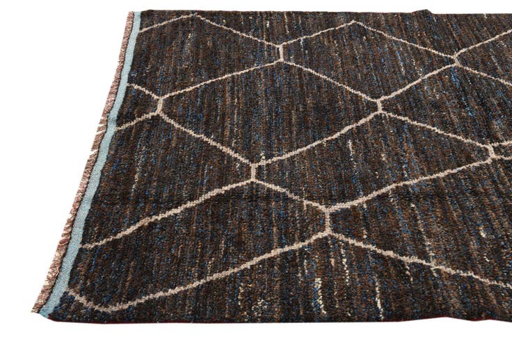 Detail image of 155cm x 220cm anudado a mano marroquí Alfombra Lana