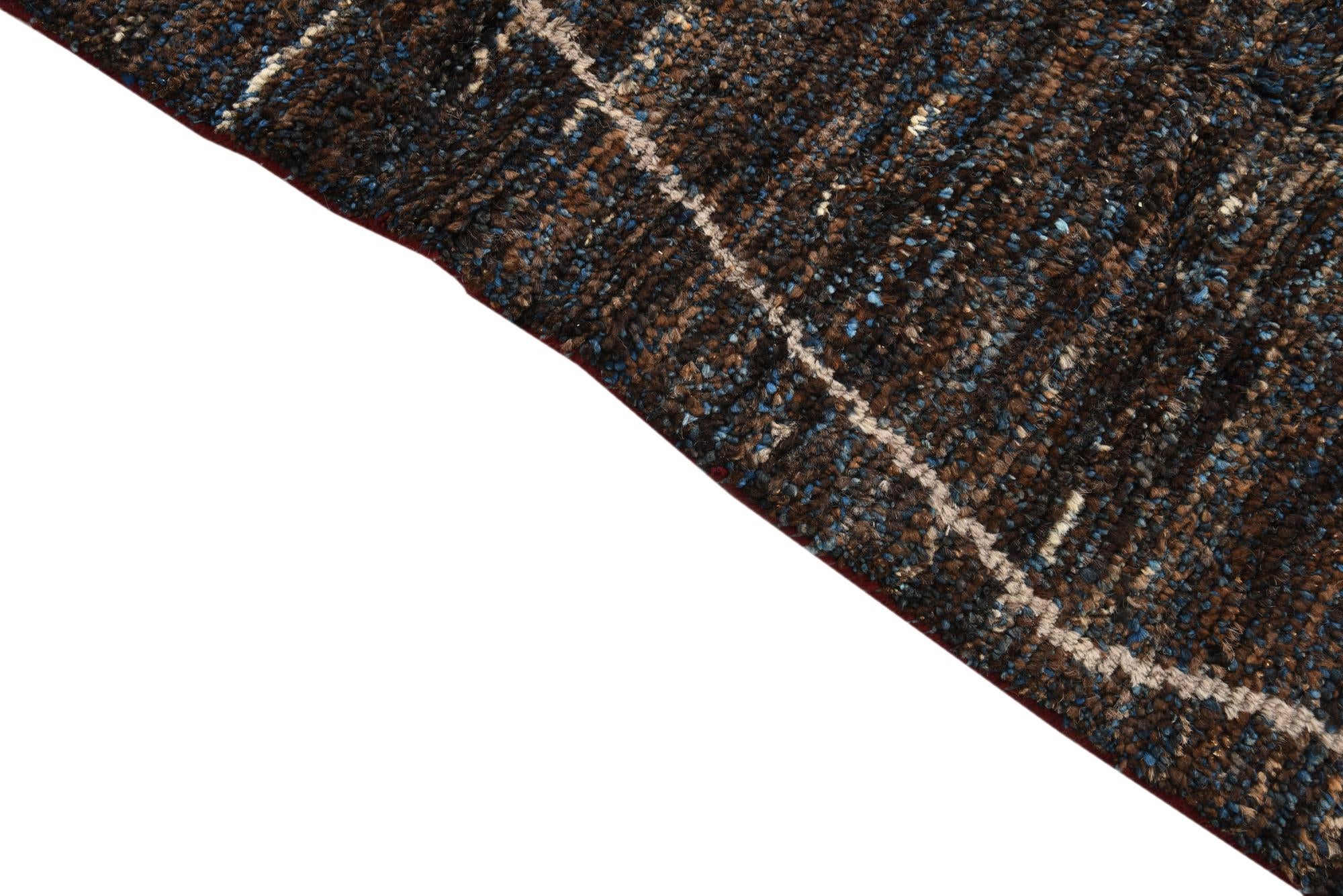5' 2 x 7' 3 Hand Knotted Moroccan Wool Rug