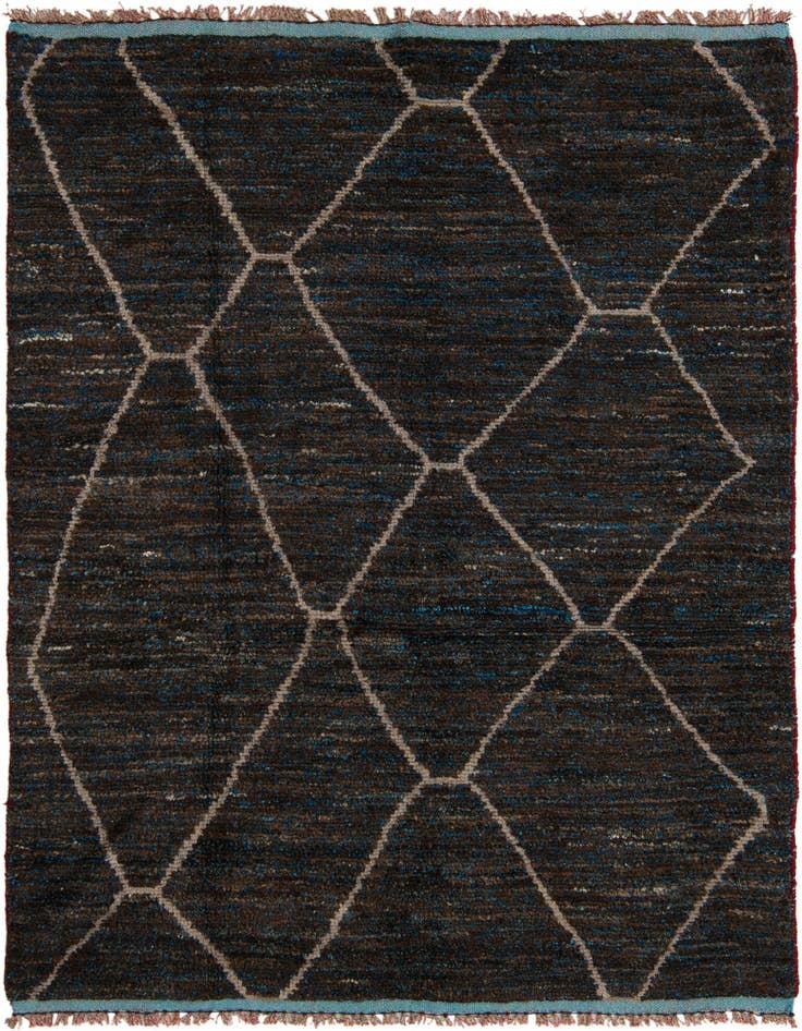 Detail image of 5' 2 x 7' 3 Hand Knotted Moroccan Wool Rug